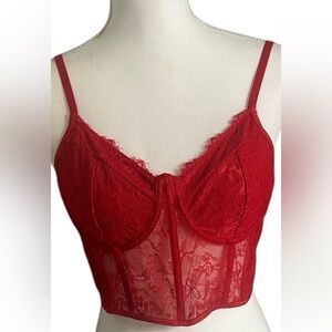 Chic Red Lace Bralette